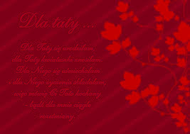 Bordowa kartka z życzeniami na Dzień Ojca